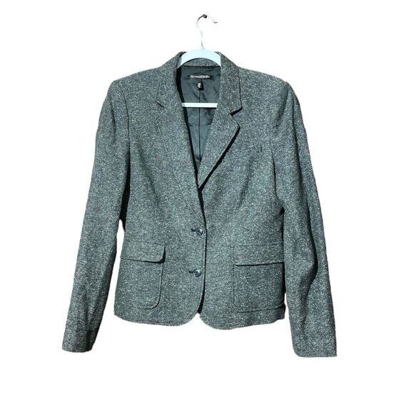 Victoria's Secret Jackets & Blazers - Victoria's Secret Cotton Blend Charcoal Gray Button Up Lapel Blazer Women's 12
